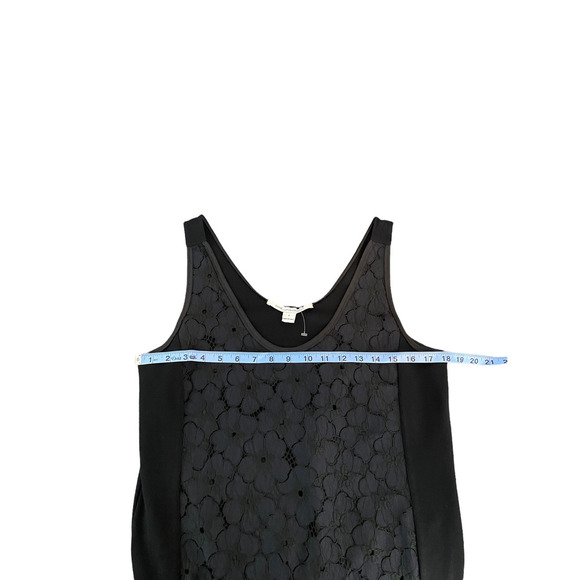 Diane Von Furstenberg Desta Sleeveless Eyelet Floral Lace Mini Dress Size 6 - Picture 5 of 6